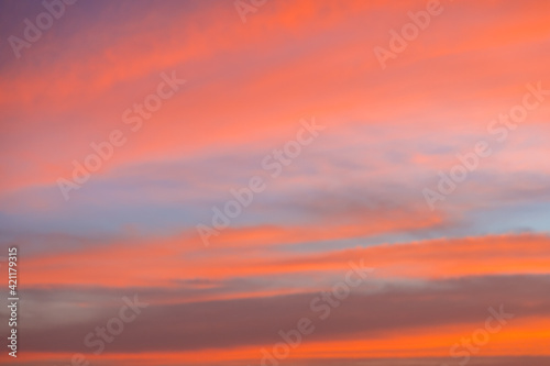 Fototapeta Naklejka Na Ścianę i Meble -  Beautiful sunset twilight sky  with clouds