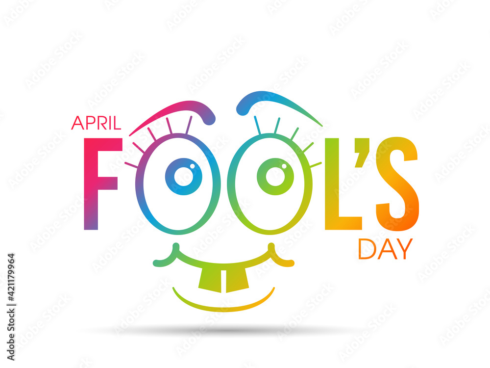 April fool's day celebration greeting card design. April fool's day celebration greeting card design.