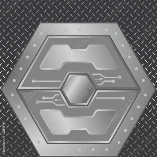 sci-fi gate door future icon vector illustration design template