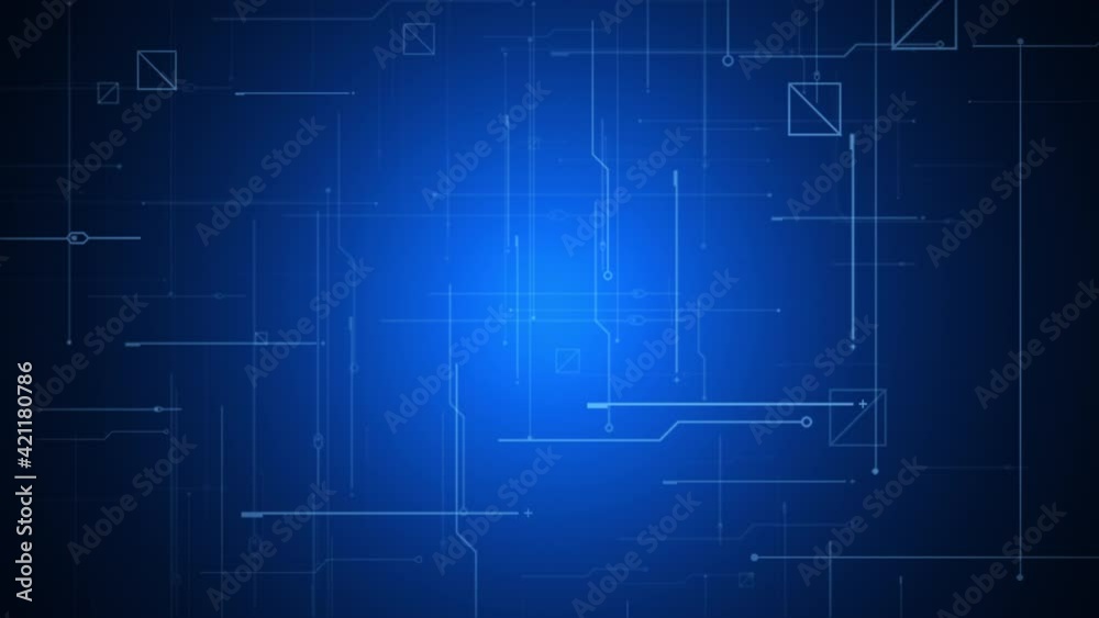 cyber space technological animated lines background