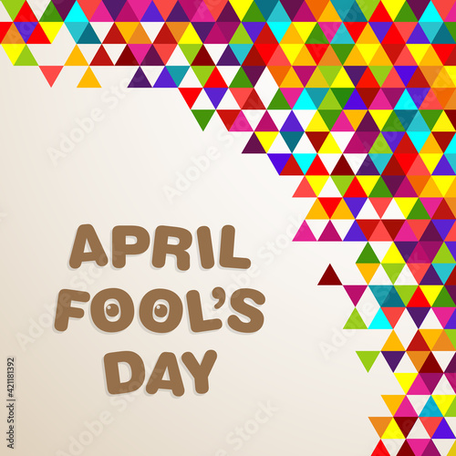 April fool's day celebration greeting card design.