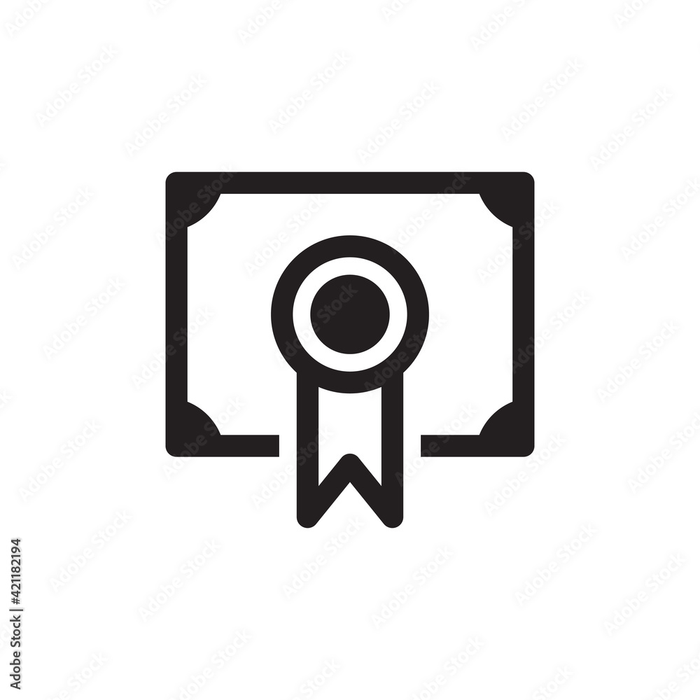 diploma certificate and achievement icon