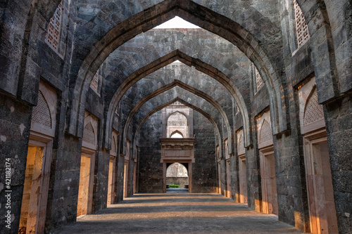 Hindola Mahal is a large meeting hall in the ancient Indian city of Mandu, Madhya Pradesh, India.
