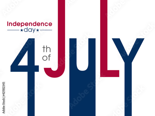 Illustration of Independence day of United states of America,4 July.