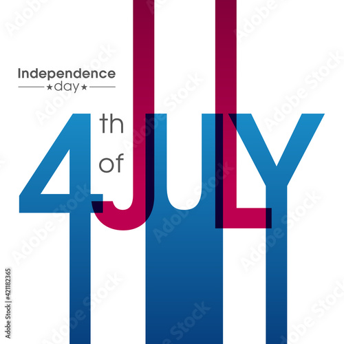 Illustration of Independence day of United states of America,4 July.
