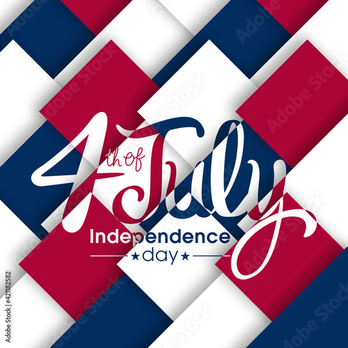 Illustration of Independence day of United states of America,4 July.