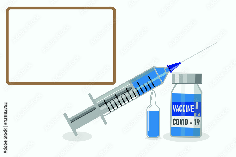 Covid-19 Coronavirus concept. vaccine vial and syringe. quarantine from Wuhan novel coronavirus. pandemic covid-19 outbreak Covid-19 Coronavirus concept. vaccine vial and syringe. quarantine from Wuhan novel coronavirus. pandemic covid-19 outbreak