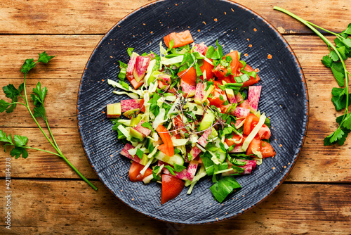 Healthy vegetarian salad,spring food