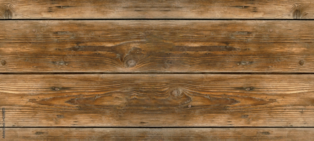 old brown rustic light bright wooden boards texture - wood wall background panorama banner
