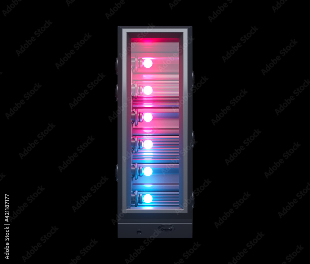 Ultraviolet neon futuristic font. Letter I. Ultraviolet neon futuristic font. Letter I.