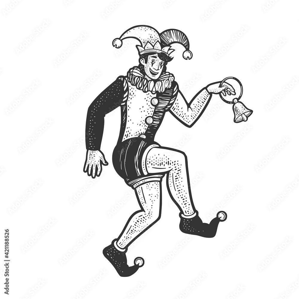 medieval jester sketch raster illustration medieval jester sketch raster illustration