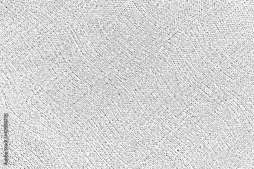 Grunge texture linen fabric. Vector illustration. monochrome background of rough canvas