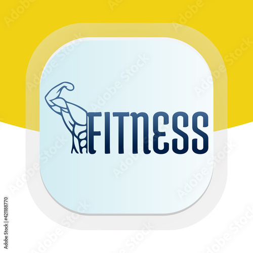 Arm body builder fitness logo design