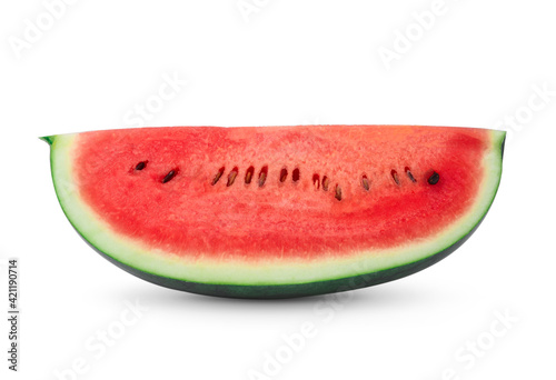 Sliced of watermelon isolated on white background