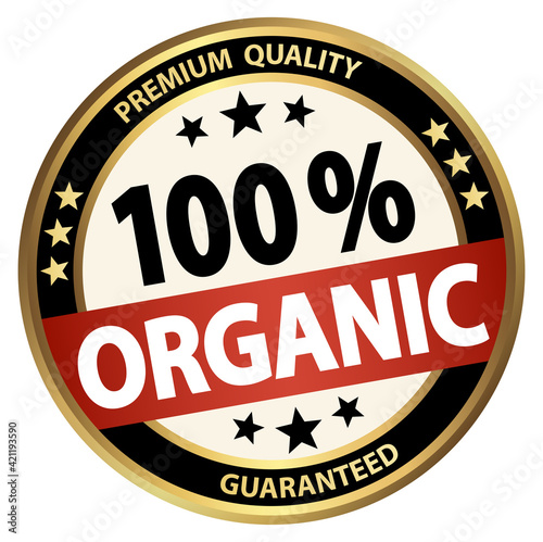 round business button - 100% organic
