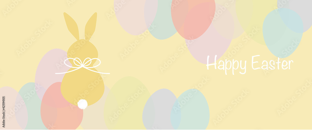 Easter concept. Decorative easter eggs with a bunny icon on white background. Easter illustration for web event, banner and design. イースターイラスト、イースターエッグとうさぎちゃんイラスト Easter concept. Decorative easter eggs with a bunny icon on white background. Easter illustration for web event, banner and design. イースターイラスト、イースターエッグとうさぎちゃんイラスト