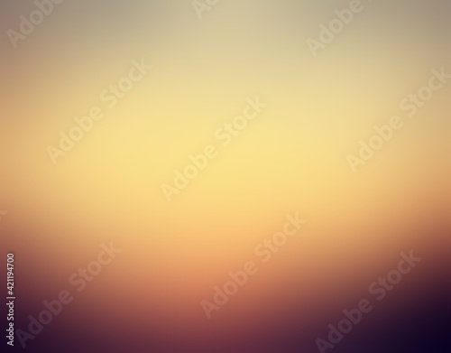 Retro style outside defocus background abstract illustration. Halftone yellow purple gradient.