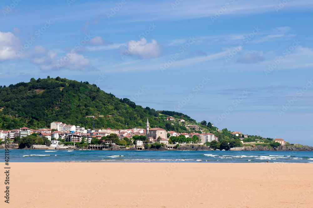 town of mundaka in the province of bizkaia in spain famous for their wave and the surf