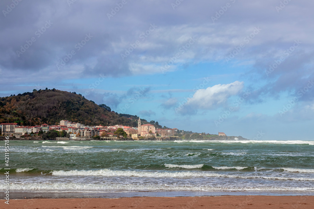 town of mundaka in the province of bizkaia in spain famous for their wave and the surf town of mundaka in the province of bizkaia in spain famous for their wave and the surf