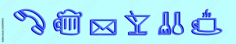 set f pictogram cartoon icon design template with various models. vector illustration isolated on blue background set f pictogram cartoon icon design template with various models. vector illustration isolated on blue background