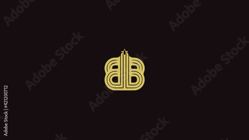 Alphabet letter Initial B, BB logo vector design, minimal, concept, creative, symbol, sign, monogram, template, logotype, branding for for premium business typeface, startup, company, t-shirt etc.