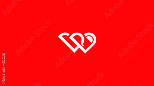 Alphabet letter Initial B, BB logo vector design, minimal, heart, creative, symbol, sign, monogram, template, logotype, branding for for premium business typeface, startup, company, t-shirt etc.