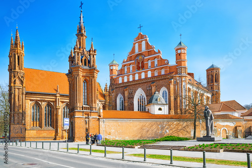 Catholic church of St. Anna in Vilnius is a Catholic church, famous sights of Vilnius.