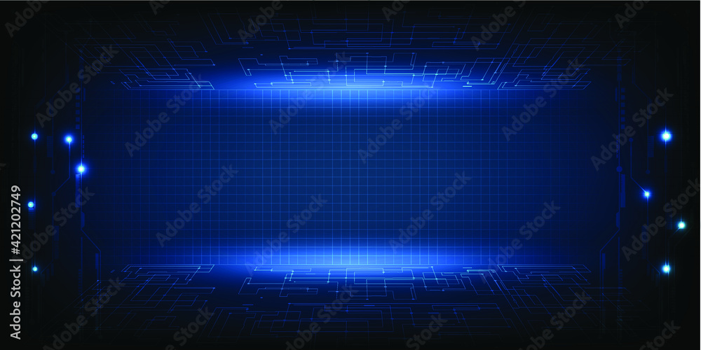 Abstract hi tech empty space and stage background.Vector illustrations.