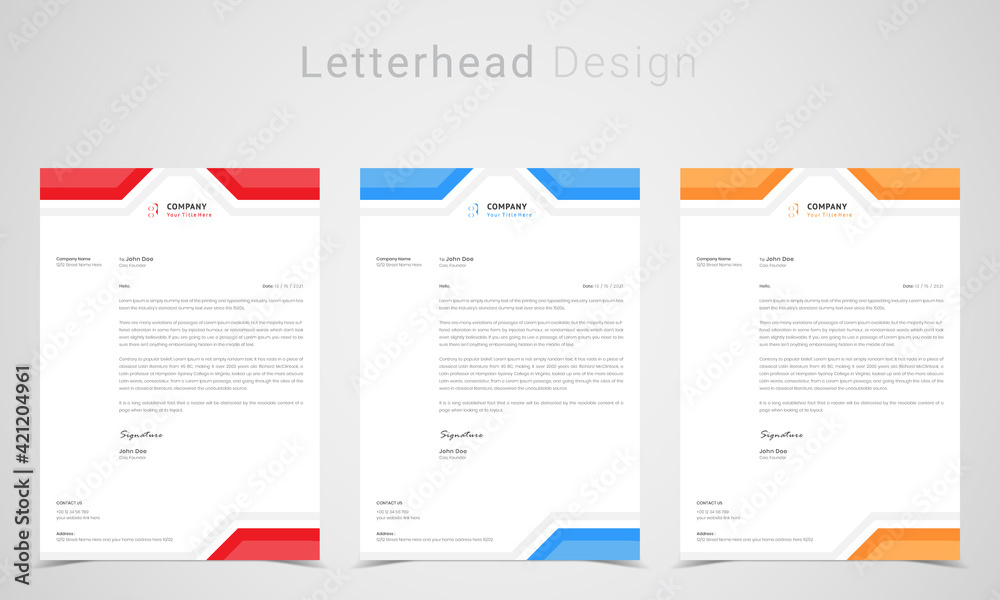 letterhead design, Business letterhead template design corporate identity. eps Vector letterhead design, Business letterhead template design corporate identity. eps Vector