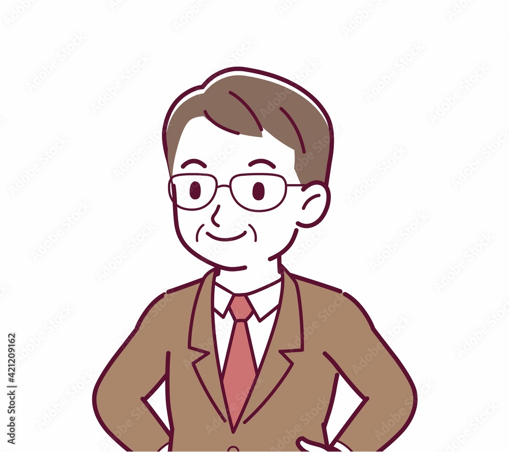 年配のサラリーマンイラスト 年配のサラリーマンイラスト
