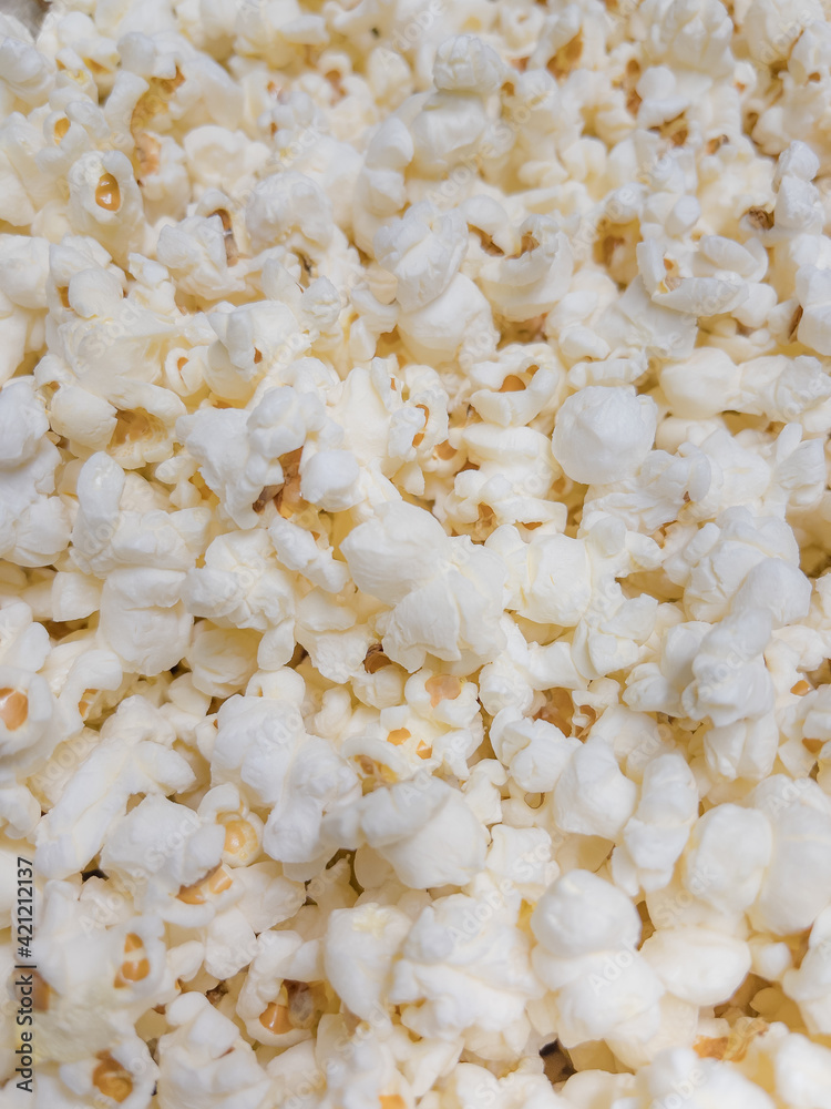 Salted Popcorn background view from above. Top view pop corn. Salted Popcorn background view from above. Top view pop corn.
