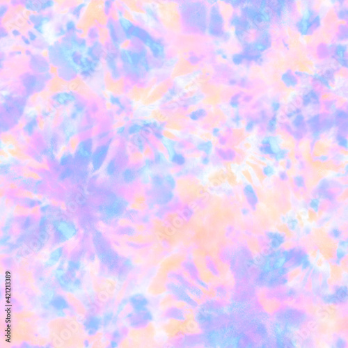 Tie dye shibori seamless pattern. Watercolour abstract texture.