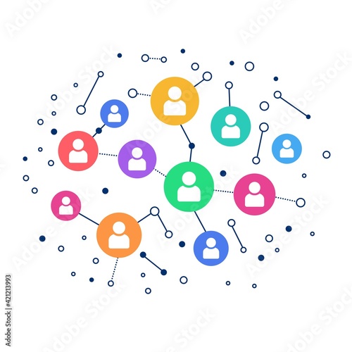Drawing illustrating a network of stakeholders