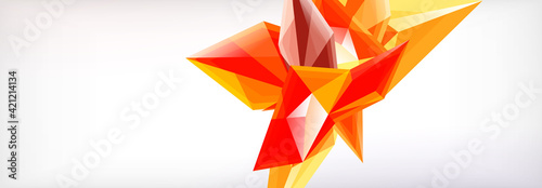 Vector 3d triangles and pyramids abstract background for business or technology presentations, internet posters or web brochure covers