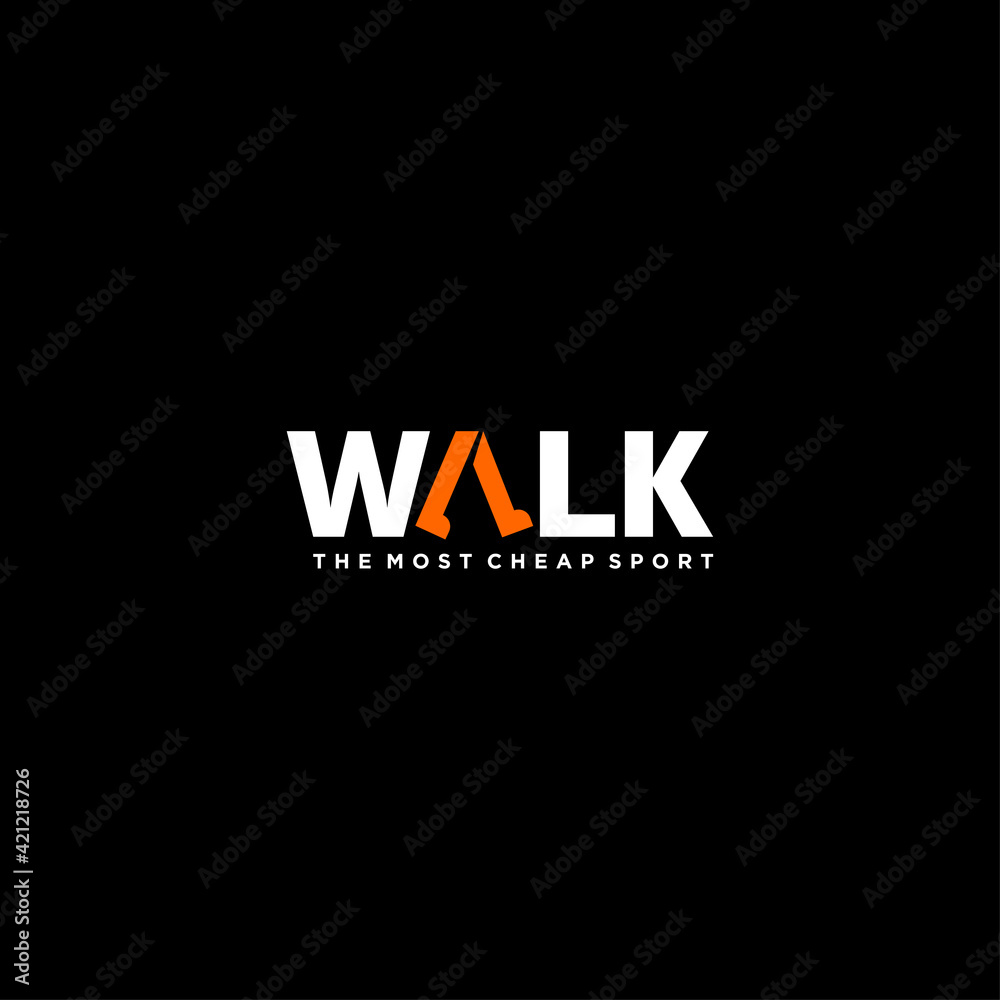© alexander 137 - walk logo negative space design vector illustration © alexander 137 - walk logo negative space design vector illustration