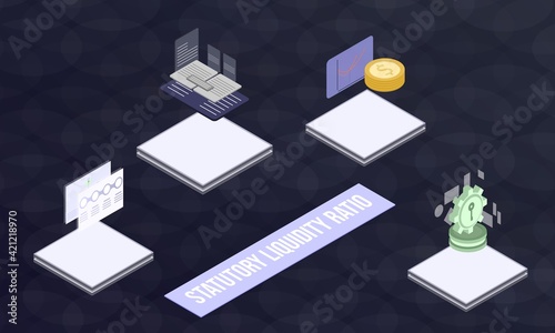 Statutory liquidity ratio concept on abstract design