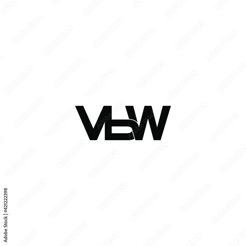 vbw letter original monogram logo design