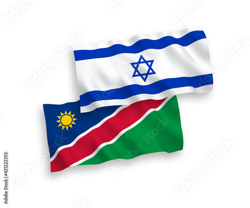 Flags of Republic of Namibia and Israel on a white background Free Download Flags of Republic of Namibia and Israel on a white background - GFXLoad