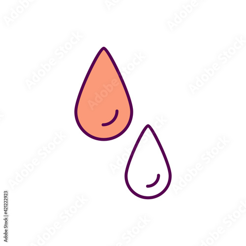Blood testing RGB color icon. Checking organs functioning. Taking blood and platelets sample. Detecting antibodies and tumor markers. Medical laboratory. Lab analysis. Isolated vector illustration