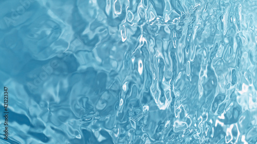 Water splashes on blue back...