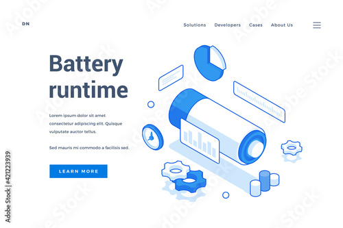 Banner of website helping with exploring battery runtime