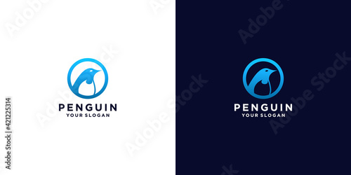 penguin logo design vector inspiration