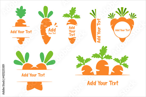 Carrot Vector Orange carrot design Easter Bunny Food Isolated on white background. © anuwat