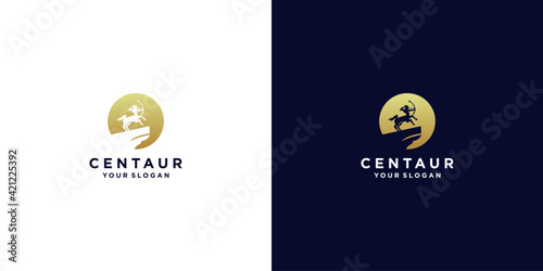 centaur logo design vector inspiration