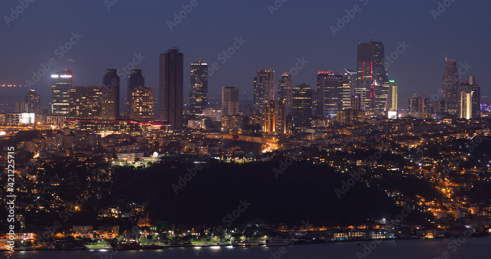 Obraz premium Skyscrapers in Istanbul City, Turkey