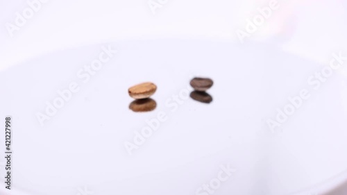 coffee beans in a cup