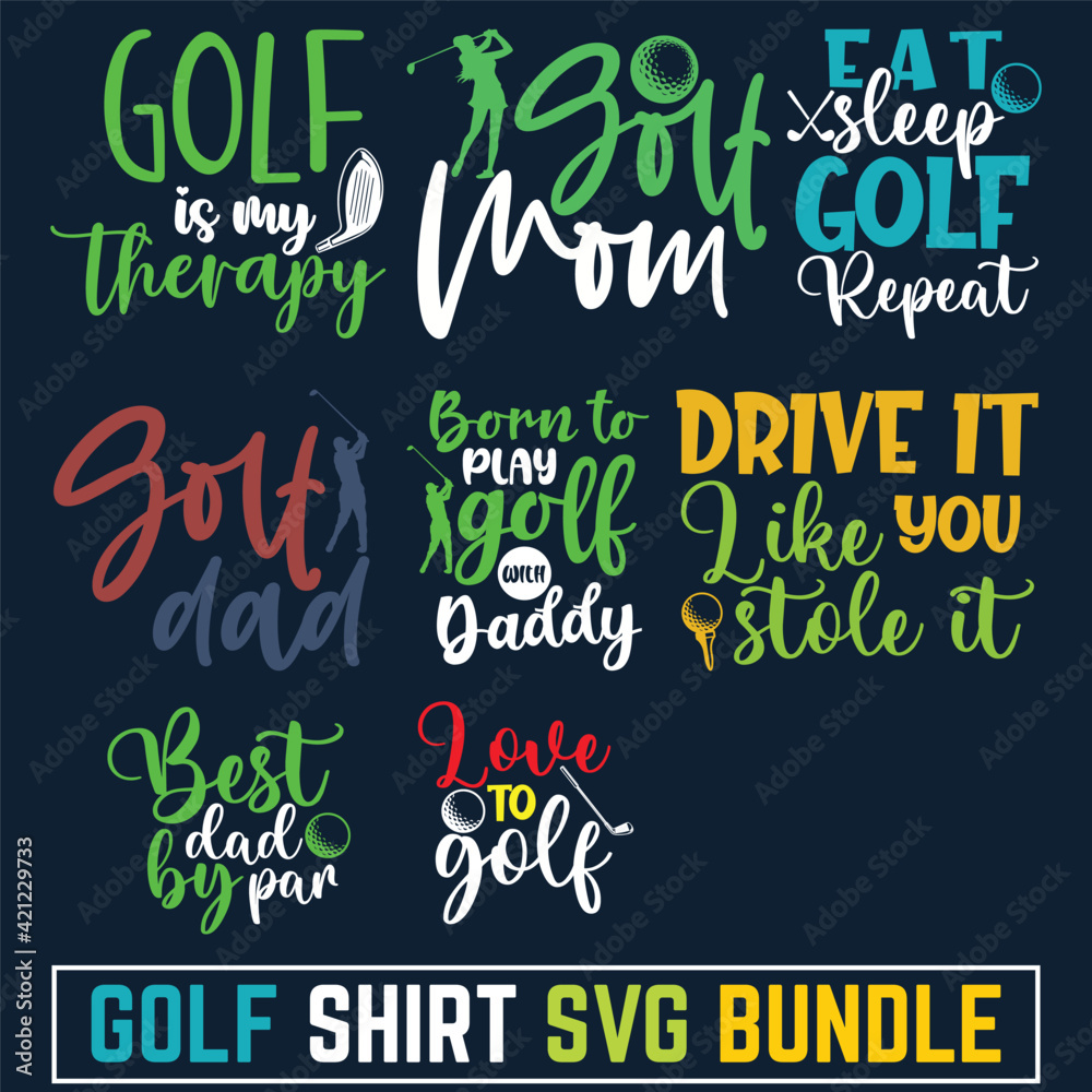 Naklejka Calligraphy inspiration graphic typography golf svg design element, Hand written postcard, Disc Golf Designs, Disc Golf T-shirt vector, Typography T-shirt Design