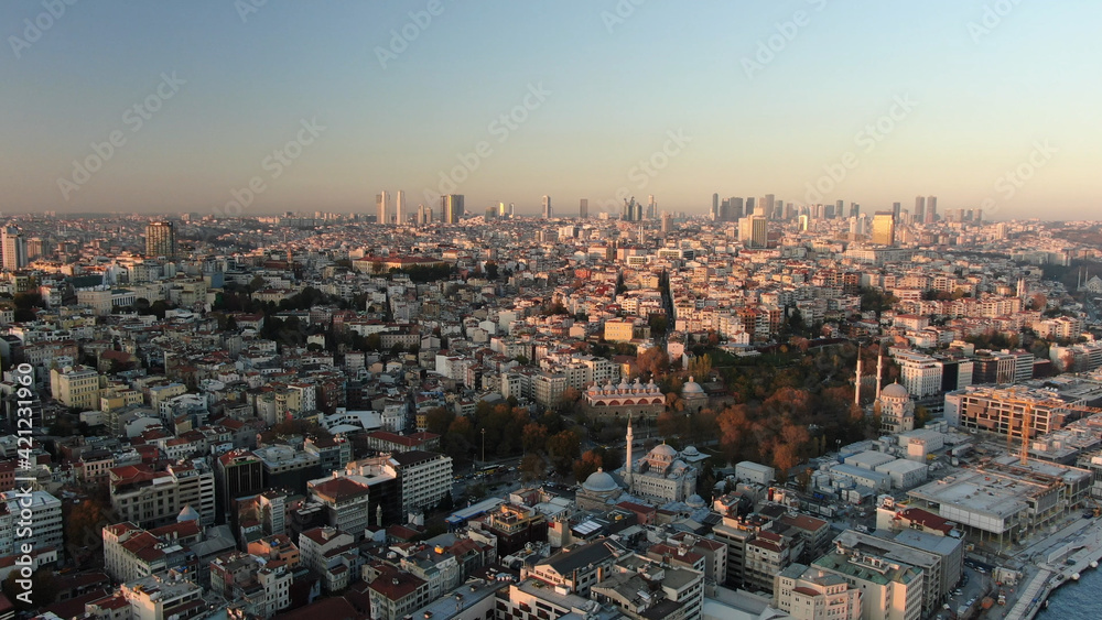 aerial view of istanbul city