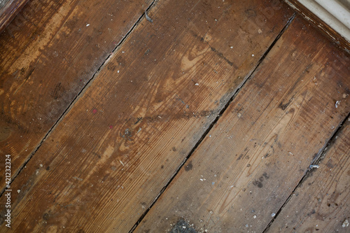 Wallpaper Mural Charming wooden plank floor with patina in an old apartment during the renovation. Building trade refurbishing care oil floor care wood floor emulsion repairing material property moving Torontodigital.ca