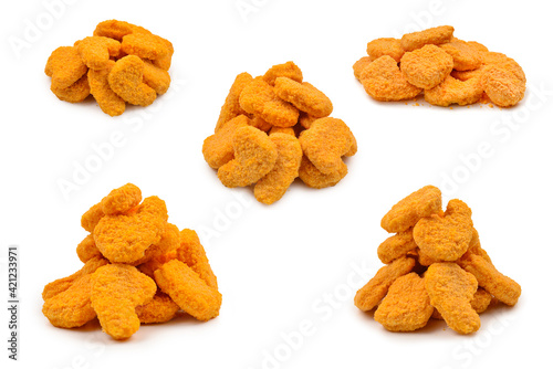 Nuggets isolated on a white background.